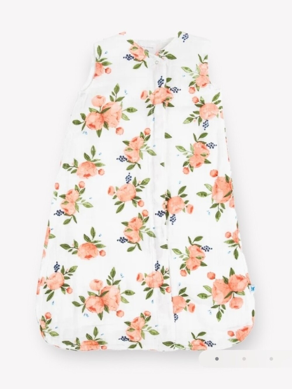 New Little Unicorn Cotton Muslin Sleep Bag - Watercolor Roses Size M 6-12 M